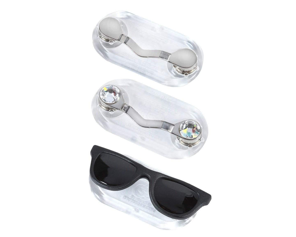 Stainless Steel, Crystals & Black Shades (3-Pack)